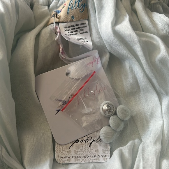 Free People Fillyboo Sweet Pea Tambourine Maxi Dress Off Shoulder Tiered… - Picture 7 of 7